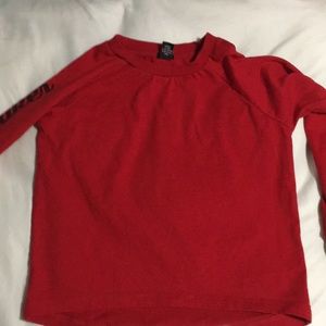 One red Long sleeve shirt